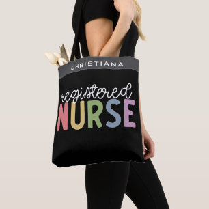 Custom Name Registered Nurse RN Nurse Graduation Tote Bag