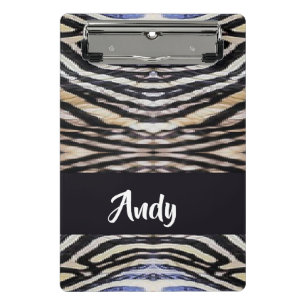 Custom name reptile skin patterned mini clipboard