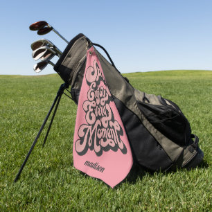 Custom Name Retro "Free Spirit" Golf Towel