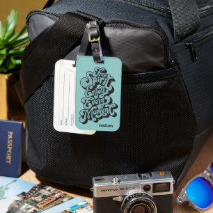 Custom Name Retro "Free Spirit" Luggage Tag