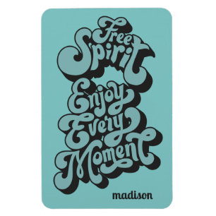 Custom Name Retro "Free Spirit" Magnet