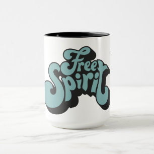 Custom Name Retro "Free Spirit" Mug