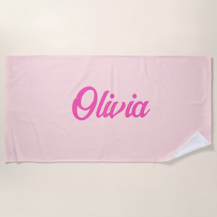 Custom Name Retro Fun Personalised Beach Towel