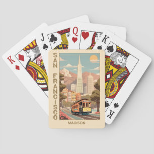 Custom Name Retro San Francisco Playing Cards