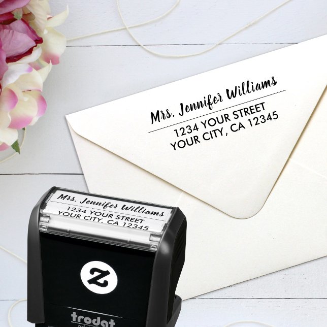 Custom Name Return Address Self-inking Stamp (Creator Uploaded)