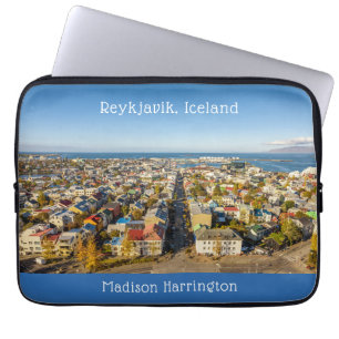 Custom Name Reykjavik Iceland Laptop Sleeve