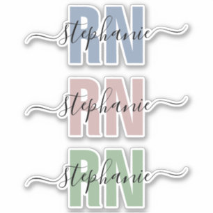 Custom Name RN Registered Nurse Personalised