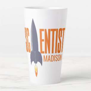 Custom name Rocket Scientist Latte Mug