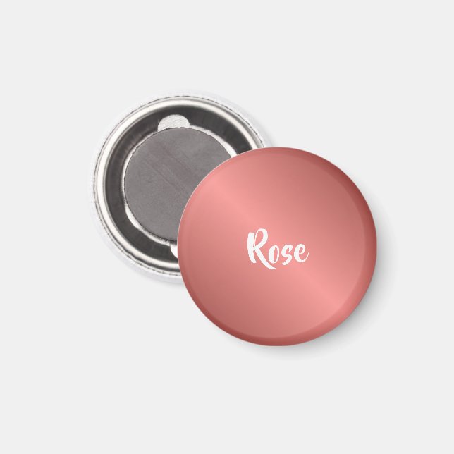 Custom name rose gold magnet (Front/Back)