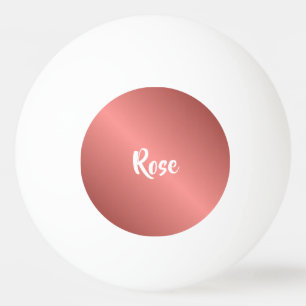Custom name rose gold ping pong ball