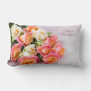 Custom name Roses Lumbar Cushion
