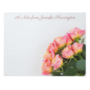 Custom name Roses Notepad