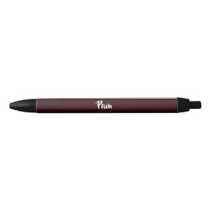 Custom name ruby red gemstones black ink pen