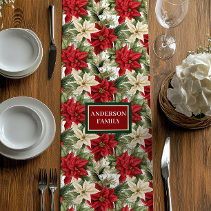 Custom Name Runner Chic Red Green Holiday Look