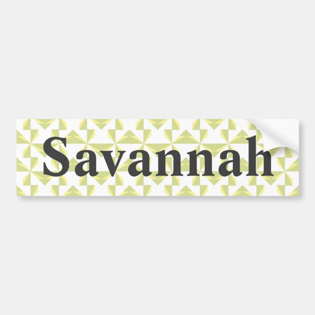 Custom Name Sage Pinwheels Bumper Sticker (Front)