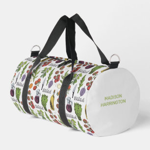 Custom Name Salad Pattern Duffle Bag