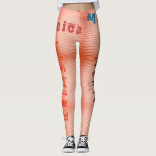 Custom Name Sangria Desert Sand Leggings