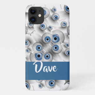 Custom name scary eyes iPhone 11 case