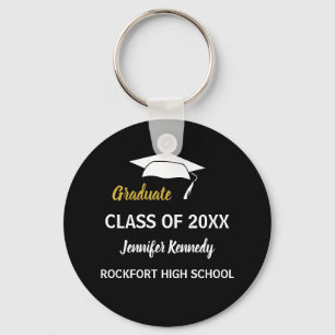 Custom name school graduate class of graduation  key ring