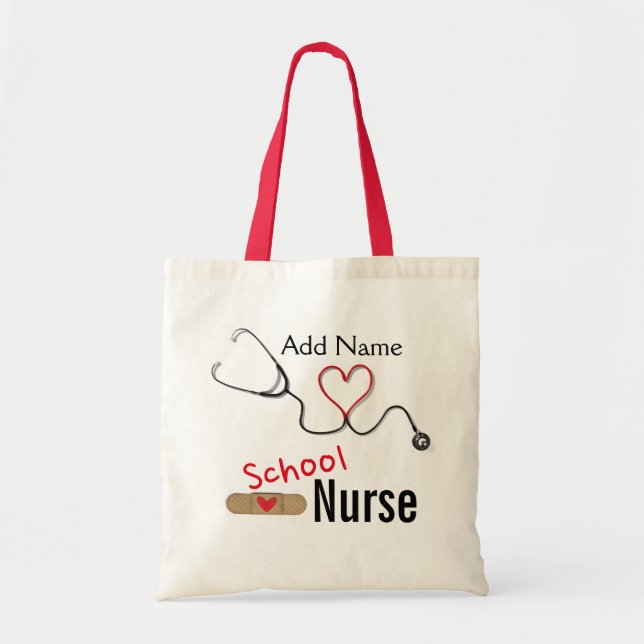 Custom Name School Nurse's Tote (Front)