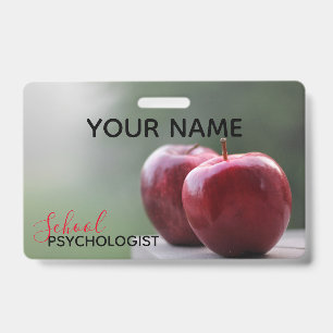 Custom Name School Psychologist's Badge ID Badge