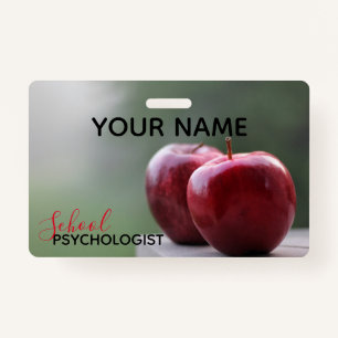 Custom Name School Psychologist's Badge ID Badge