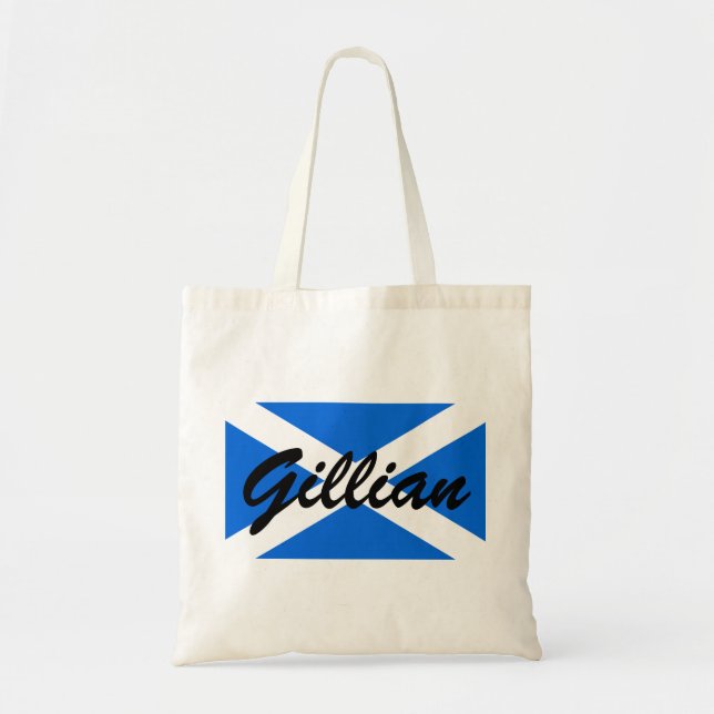Custom Name Scottish flag btcnt Tote Bag (Front)