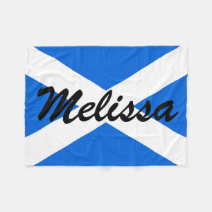 Custom Name Scottish Flag fb arc2 Fleece Blanket