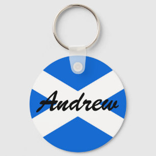 Custom Name Scottish Flag kccn Key Ring