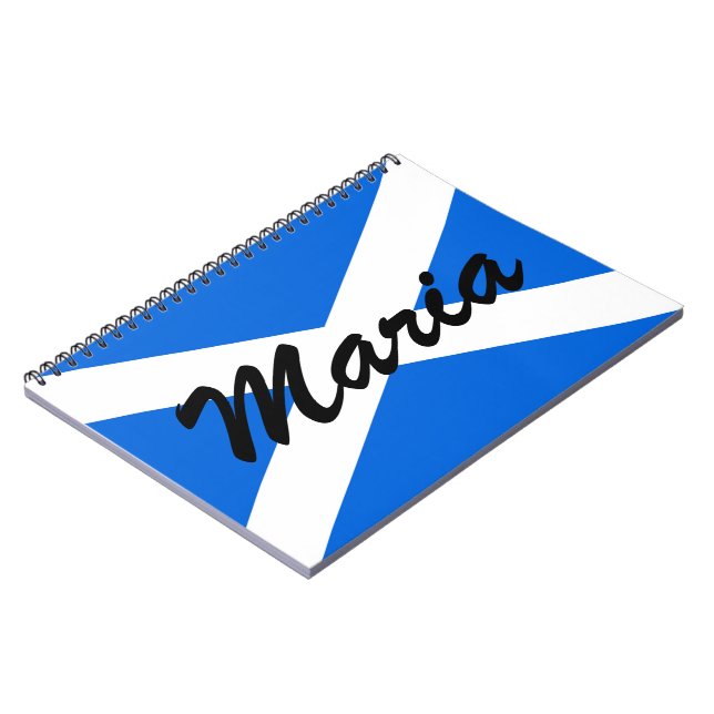 Custom Name Scottish Flag nbcnt Notebook (Left Side)