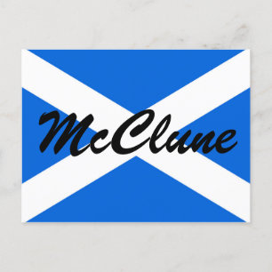 Custom Name Scottish Flag pccnt Postcard