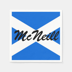 Custom Name Scottish Flag pncn Napkin