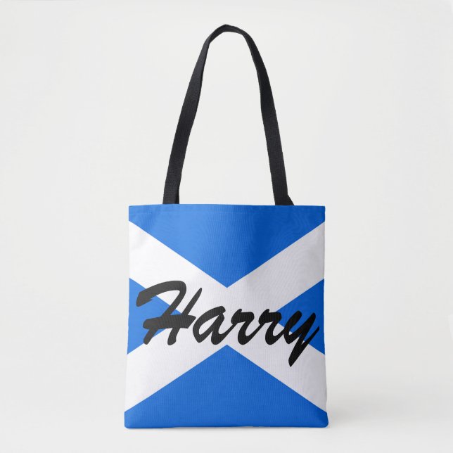 Custom name Scottish flag stcnt Tote Bag (Front)