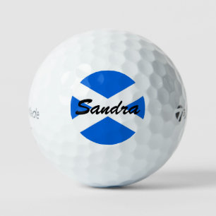 Custom Name Scottish Flag tmtp5 gbcn Golf Balls