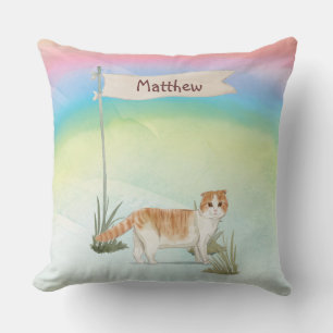 Custom Name Scottish Fold Cat Pet Cushion