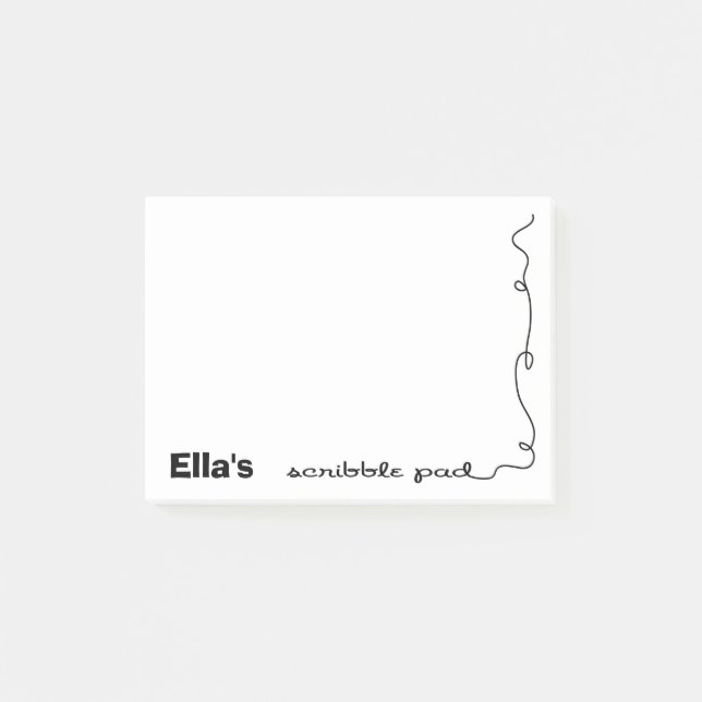 Custom Name Scribble Pad Post-it Notes (Front)