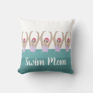 Custom Name Script Artistic Synchro Swim Mum Cushion