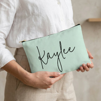 Custom name script birthday pouch gift for her mom