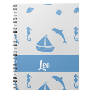 Custom name sea life notebook