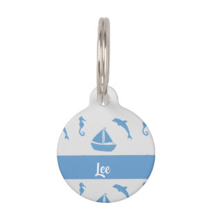 Custom name sea life pet tag