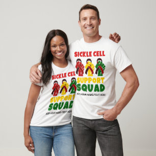 Custom Name SICKLE CELL SUPPORT SQUAD T-Shirt