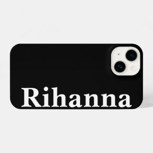 Custom Name Simple Minimal Plain Black Colour  iPhone 14 Case
