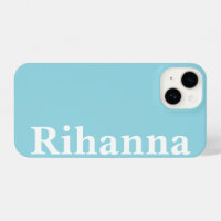 Custom Name Simple Minimal Plain Light Blue Colour