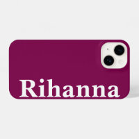 Custom Name Simple Minimal Plain Wine Colour 