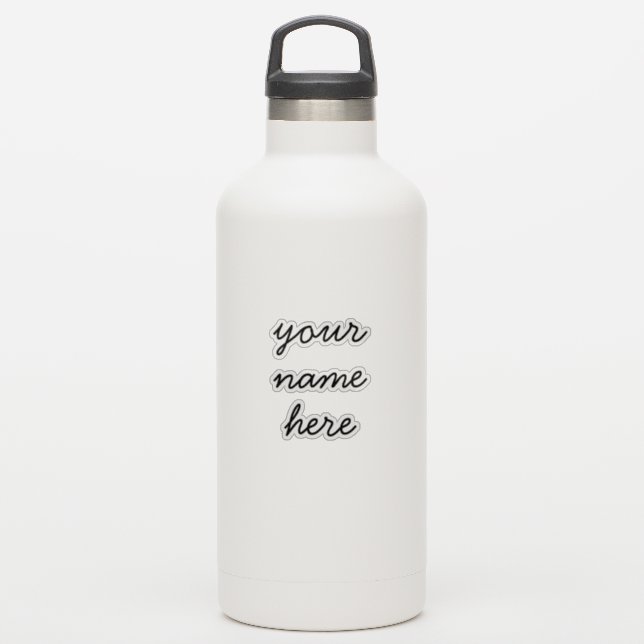Custom Name Simple Minimal Script Stickers (Waterbottle)