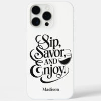 Custom Name Sip, Savour, Enjoy Wine