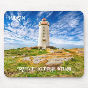 Custom Name Skarsviti Lighthouse, Iceland Mouse Pad