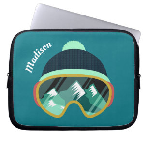 Custom name Ski Mask laptop sleeves
