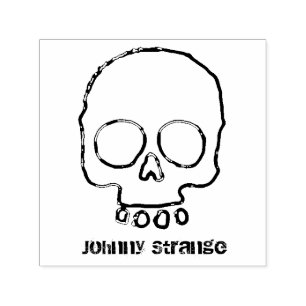 Custom Name Skull Ink Stamp