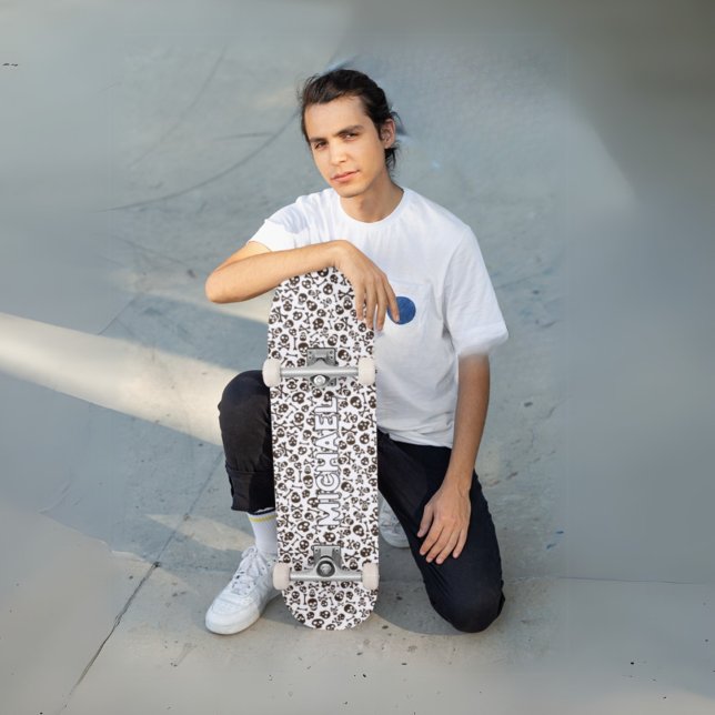 Custom Name Skull Pattern  Skateboard (Custom Name Skull Pattern Skateboard)